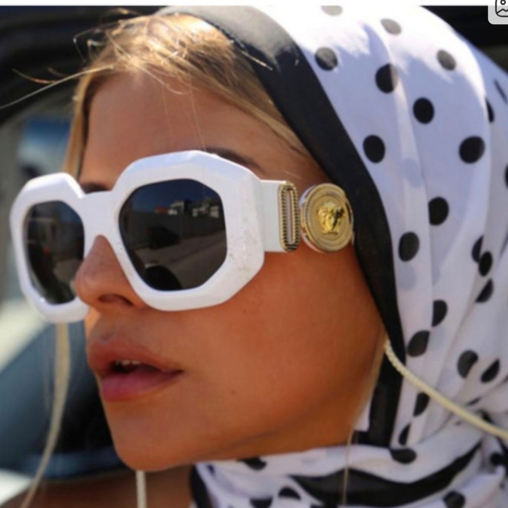 Today Only! Versace 4425u Bold White Sunglasses for Women